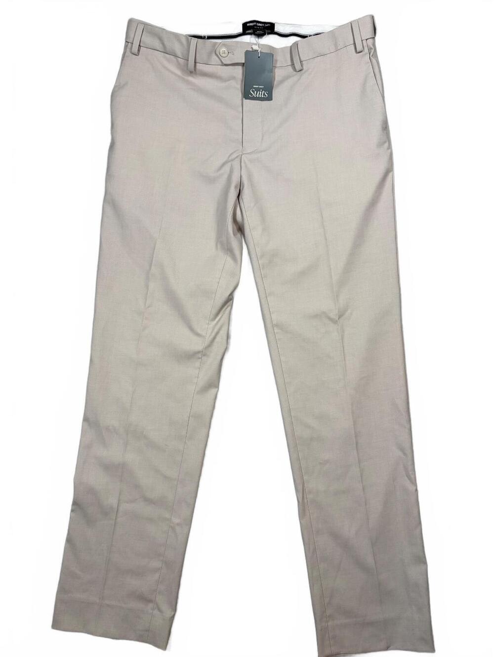 NWT Birdy Grey Taylor Slim Fit Suit Pants Tan Men's Size 36 x 32 Wedding Office